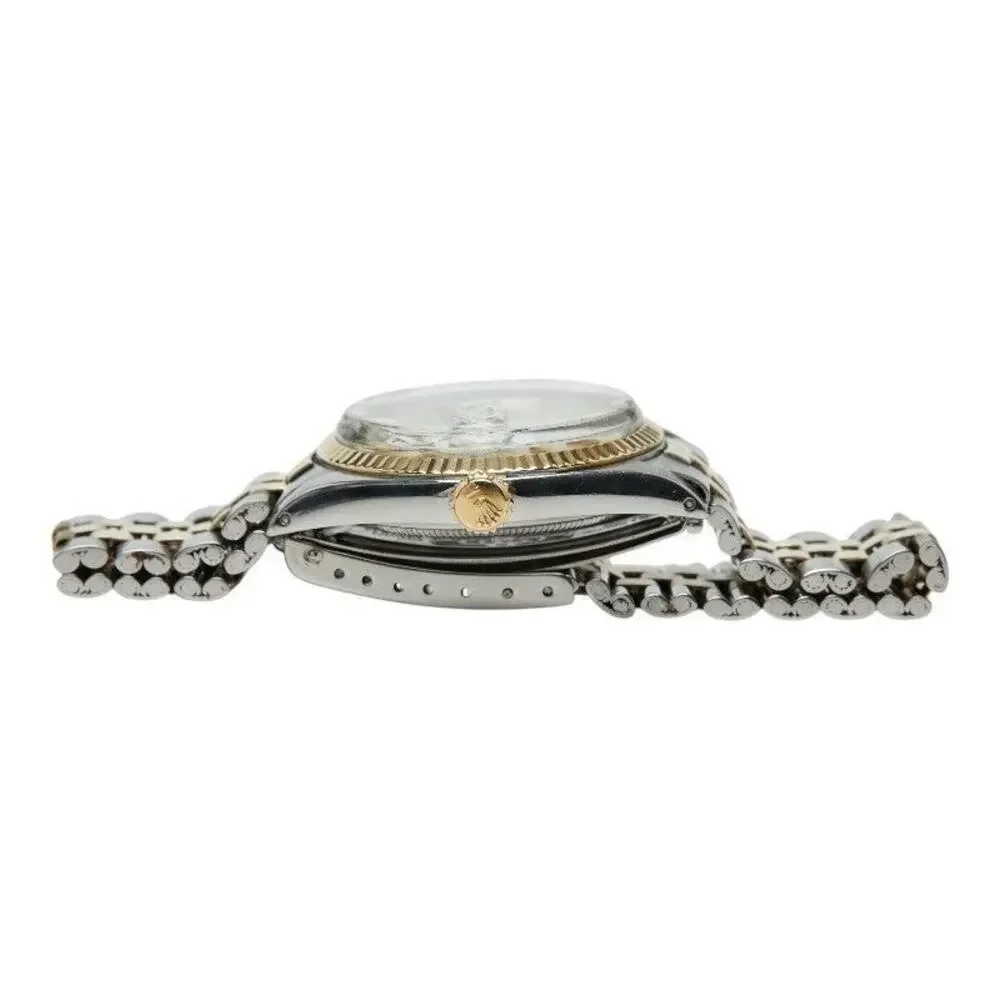 Rolex Datejust Automatic Stainless Steel 18K Yellow Gold Watch Silver